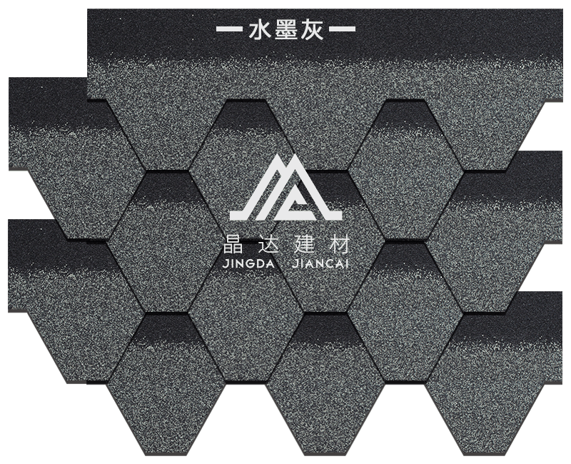 馬賽克水墨灰瀝青瓦組合效果 馬賽克水墨灰瀝青瓦組合效果