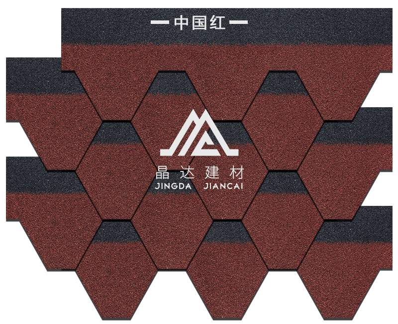 馬賽克中國紅瀝青瓦組合效果 馬賽克中國紅瀝青瓦組合效果