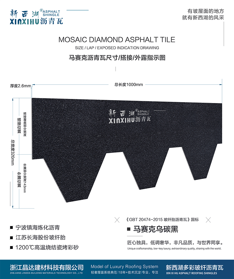 馬塞克烏碳黑瀝青瓦尺寸詳解 馬塞克烏碳黑瀝青瓦尺寸詳解